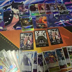 ONE PIECE TCG LOT 90 CARDS AUTHENTIC w/ MOSTLY FOILS HOLO, JOLLY ROGERS MINT - Image 4