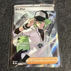 Pokemon N's Plan Full Art Holo Sv Black Bolt 163/086 English TCG Card - Image 1