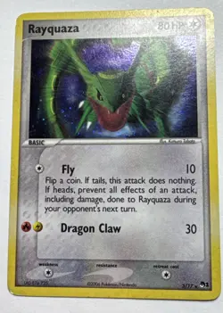Pokemon TCG: Rayquaza 3/17 (2006) POP Series 1 Holo Cosmos Card - Image 1