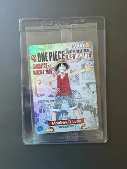One Piece Monkey.D.Luffy College Basketball US Voyage Promo Card P-055 - Image 1