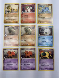 Lot of 9 Pokemon EX Crystal Guardians Cards (2006) - Lightly Played - Image 1