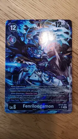 Digimon Card Game Fenriloogamon BT14-081 SR Parallel ENGLISH TCG BT14 - Image 1