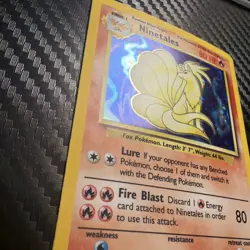 Pokemon TCG Ninetales Base Set Holo Card 12/102 Unlimited Rare, LP/NM Condition - Image 4