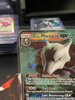 Pokemon TCG Alolan Marowak GX Black Star Promo Rare Holo Card SM187 - Image 2