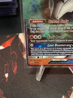 Pokemon TCG Alolan Marowak GX Black Star Promo Rare Holo Card SM187 - Image 4