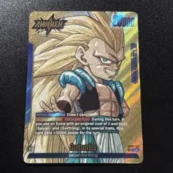 Gotenks SB02-017 Gold Leader Manga Booster 02 Dragon Ball Card English - Image 1