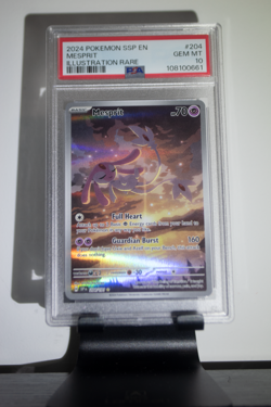 2024 Pokemon SV Surging Sparks SSP EN Illustration Rare Mesprit #204/191 PSA 10 - Image 1