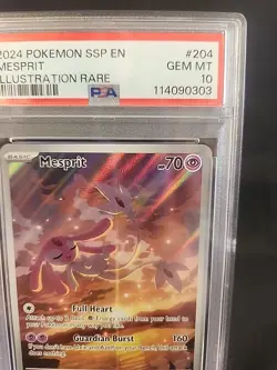 2024 POKEMON SV SURGING SPARKS SSP EN #204/191 MESPRIT ILLUSTRATION RARE PSA 10 - Image 3