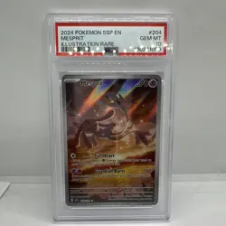2024 POKEMON SV SURGING SPARKS SSP EN #204/191 MESPRIT ILLUSTRATION RARE PSA 10 - Image 1
