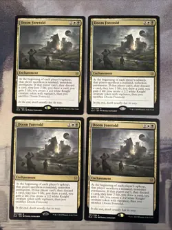 4x Doom Foretold- Throne of Eldraine- NM- Mtg Magic The Gathering- Playset - Image 1
