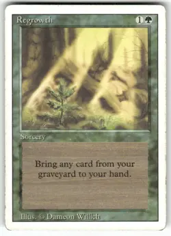 Regrowth U Revised Edition Normal MTG MP - Image 1