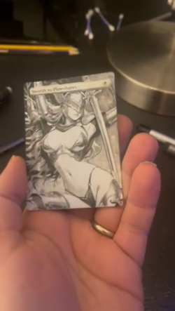 Swords to Plowshares Hand Drawn Altered Art Magic Gathering Melania Elden Ring - Image 2
