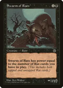 Swarm of Rats Portal Second Age MP MTG - Image 1