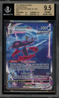 Pokemon Inteleon VMAX Fusion Strike Secret Rare Full Alt Art #266 BGS 9.5 - Image 1