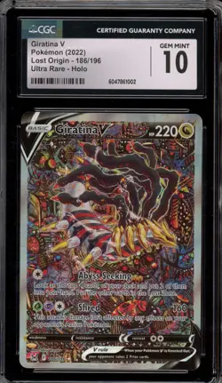 Pokemon Giratina V Lost Origin Full Alt Art #186 CGC 10 Gem Mint - Image 1