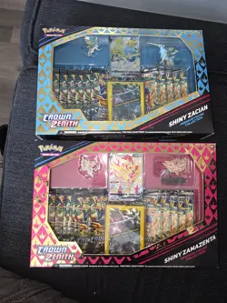 Pokemon Shiny Zacian & Shiny Zamazenta Crown Zenith Premium Figure Collection - Image 1