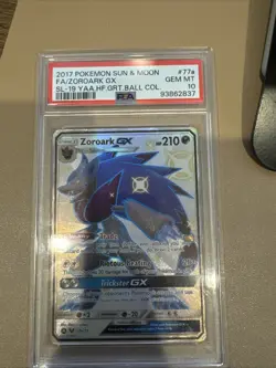 2017 Pokemon Sun & Moon Shining Legends Zoroark GX Secret Collection PSA 10 - Image 1