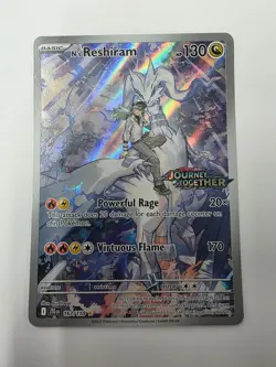 2025 Pokemon N's Reshiram 167/159 Journey Together Stamped Promo - Image 1