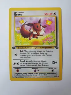 Pokemon - Jungle Set - Eevee 51/64 - 1st Edition Condition (Played) - Image 1
