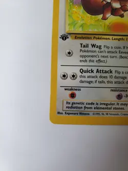 Pokemon - Jungle Set - Eevee 51/64 - 1st Edition Condition (Played) - Image 2