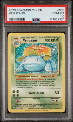 Pokemon Classic Collection Venusaur Holo CLV 003/034 PSA 10 - Image 1