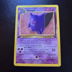 GENGAR Fossil POKEMON 1st Edition Non Holo 2000 20/62 *Free Shipping* HVY PLYD - Image 1