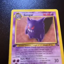 GENGAR Fossil POKEMON 1st Edition Non Holo 2000 20/62 *Free Shipping* HVY PLYD - Image 3