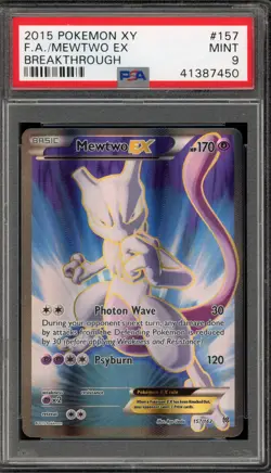 Pokemon Mewtwo EX XY Breakthrough Full Art #157 PSA 9 Mint - Image 1