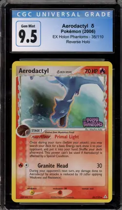 Pokemon Aerodactyl EX Holon Phantoms Reverse Holo #35 CGC 9.5 - Image 1