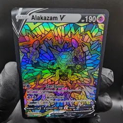 Pokemon Alakazam Stain Glass Custom Made Fan Art Holo - Image 2