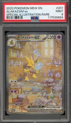 Pokemon Alakazam ex 151 MEW EN Special Illustration Rare #201 PSA 9 Mint - Image 1