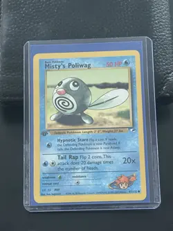💥 Misty’s Poliwag 87/132 1st Edition Stamp Gym Heroes WOTC Pokemon Vintage 2000 - Image 3