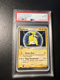 Pokemon Raichu EX #98 Ex Sandstorm PSA 6 - Image 1