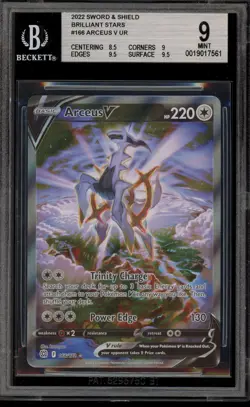 Pokemon Arceus V Brilliant Stars Full Alt Art #166 BGS 9 Mint - Image 1