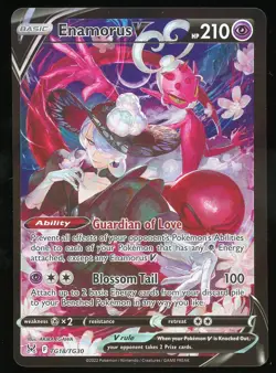 Pokemon TCG Enamorus V Holo Ultra Rare Full Art SW&SH Lost Origin TG18/TG30 NM - Image 1