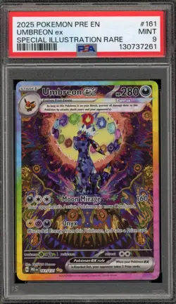 Pokemon Umbreon ex Prismatic Evolutions Special Illustration Rare #161 PSA 9 - Image 1