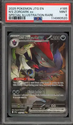 Pokemon N's Zoroark ex Journey Together Special Illustration Rare #185 PSA 9 - Image 1