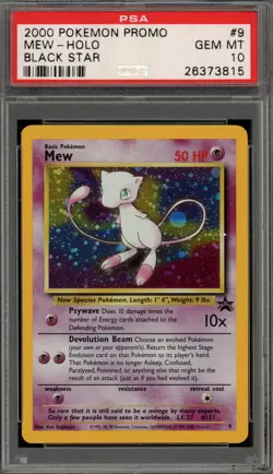 Pokemon Mew League Black Star Holo Promo #9 PSA 10 Gem Mint - Image 1