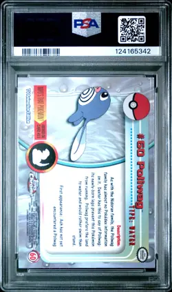 2000 TOPPS CHROME POKEMON T.V. #60 POLIWAG PSA 8 - Image 2