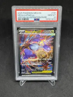 2025 Pokemon Mega Evolutions Mega Latias Ex SIR 181/132 PSA 10 - Image 1