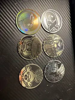 Small 27 Lot Of Pokemon Coins + 5 Pins TCG Pokemon Game - Image 3