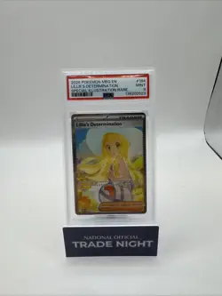 2025 POKEMON MEGA EVOLUTION ILLUSTRATION RARE #184 LILLIE'S DETERMINATION PSA 9 - Image 1