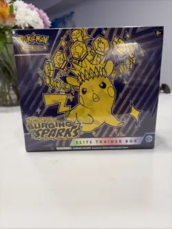 POKEMON TCG SCARLET VIOLET SURGING SPARKS ETB FACTORY SEALED BOX- Minor Tear - Image 1