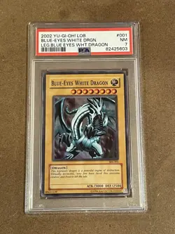 2004 Yu-Gi-Oh! Blue-Eyes White Dragon SKE-001 PSA 7 - Image 1