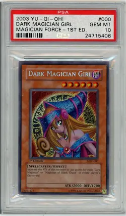 Dark Magician Girl MFC-000 1st Edition Secret Rare Yugioh PSA 10 *406 - Image 1