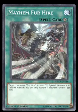 Yu-Gi-Oh! TCG Mayhem Fur Hire MP19-EN255 1st Edition - Image 1