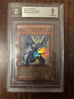 Yu-Gi-Oh! Blue-Eyes Shining Dragon Super Rare Limited Edition MOV-EN001 9 Mint - Image 1