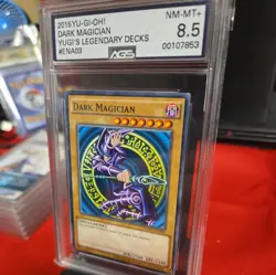 YUGIOH YGLD-ENA03 Dark Magician 2015 Yugi's Legendary Decks AGS 8.5 MINT - Image 4