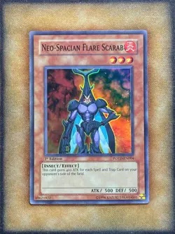 Yugioh Neo-Spacian Flare Scarab POTD-EN004 Super Rare 1st Ed NM - Image 1