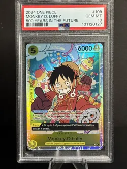 Monkey D. Luffy 500 Years In The Future SR OP07-109 One Piece PSA 10 English - Image 1